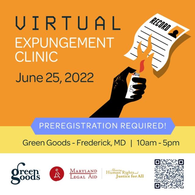 Maryland: We're hosting a FREE virtual expungement clinic on Saturday! This clinic is open to EVERYONE in Maryland - so be sure to share this with people you know who have 🌿 convictions. Visit our website to learn more or sign up for a virtual appointment!