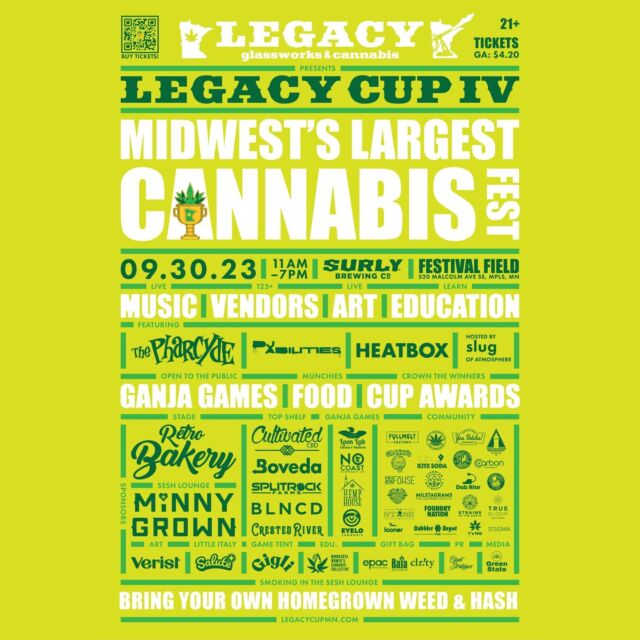 MINNESOTA: Who's going to the Legacy Cup IV Saturday? 🖐️🖐️ We are too! If you're heading to Surly Festival Field Saturday, be sure to find us 😉 Still need to get a ticket? Visit the link in our bio!
.
.
.
Founded and headquartered in Minnesota.
You must be at least 21 to view this content. For those who qualify under state law only. Regulations and product availability vary by state.