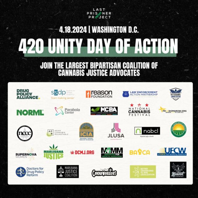 We're proud to support @lastprisonerproject, who will be in Washington, DC on Apr. 18 for the 420 Day of Action! While the vast majority of the U.S. population now lives in states with some form of legal 🌿, tens of thousands of people remain incarcerated for 🌿-related offenses. To learn more about LPP's work fighting for 🌿 justice, visit the link in our bio....You must be at least 21 to view this content. For those who qualify under state law only. Regulations and product availability vary by state.